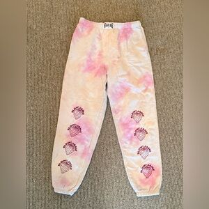 New Girl Order Strawberry Tie-Dye Joggers Size 12